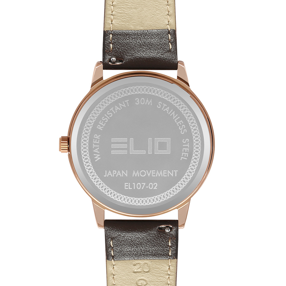 Đồng hồ ELIO 40 mm Nam EL107-02 Màu Nâu