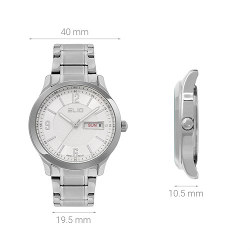 Đồng hồ ELIO 40 mm Nam ES121-02 Màu Bạc