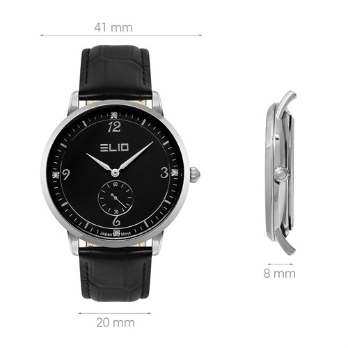 Đồng hồ ELIO 41 mm Nam EL109-02 Màu Đen