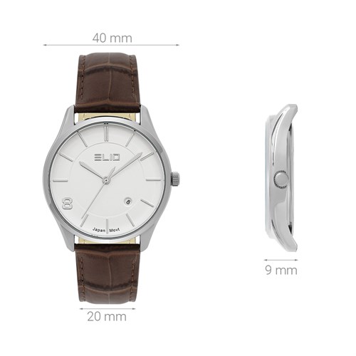 Đồng hồ ELIO 40 mm Nam EL113-01 Màu Nâu