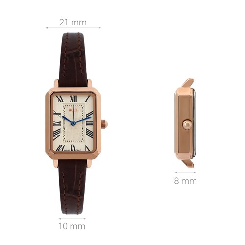 Đồng hồ ELIO 21 mm Nữ EL090-01 Màu Nâu