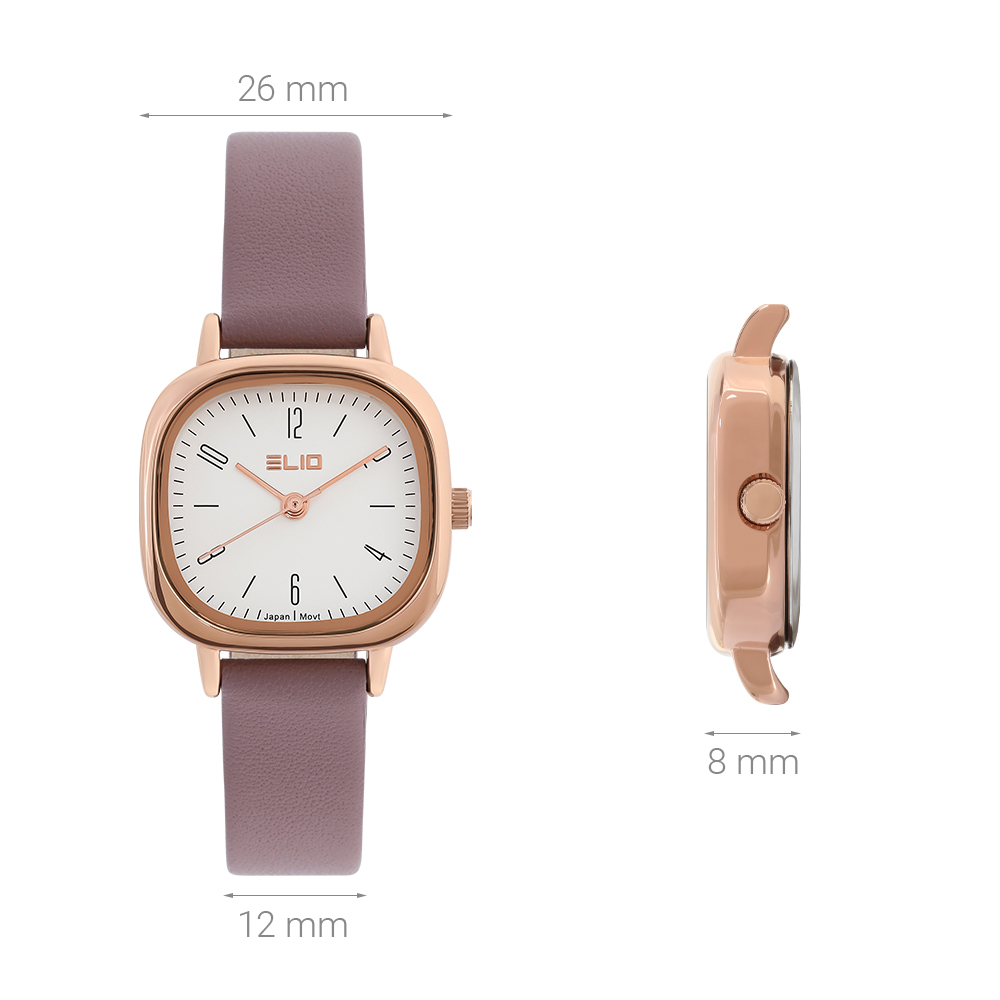 Đồng hồ ELIO 26 mm Nữ EL092-01 Màu Tím