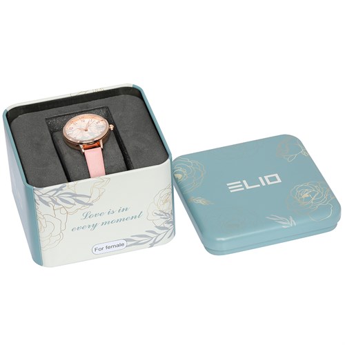 Đồng hồ ELIO Flower 28 mm Nữ EL093-01 Màu Hồng