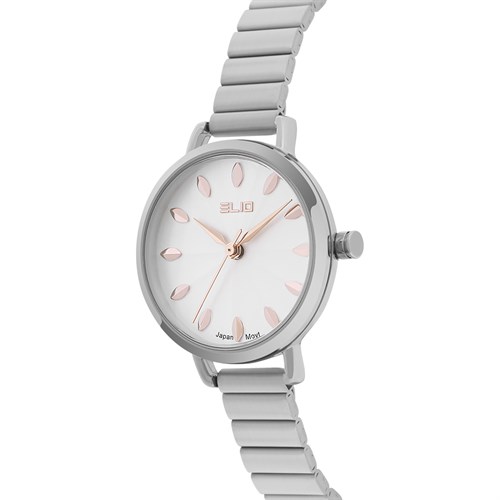 Đồng hồ ELIO Flower 28 mm Nữ ES110-01 Màu Bạc