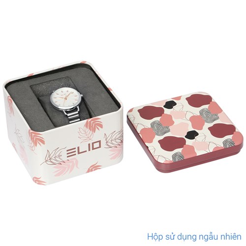 Đồng hồ ELIO Flower 28 mm Nữ ES110-01 Màu Bạc