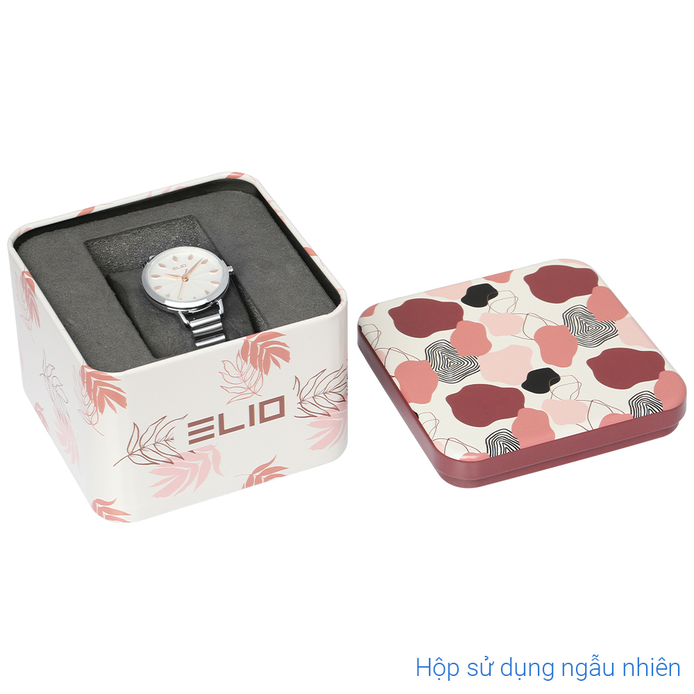 Đồng hồ ELIO Flower 28 mm Nữ ES110-01 Màu Bạc