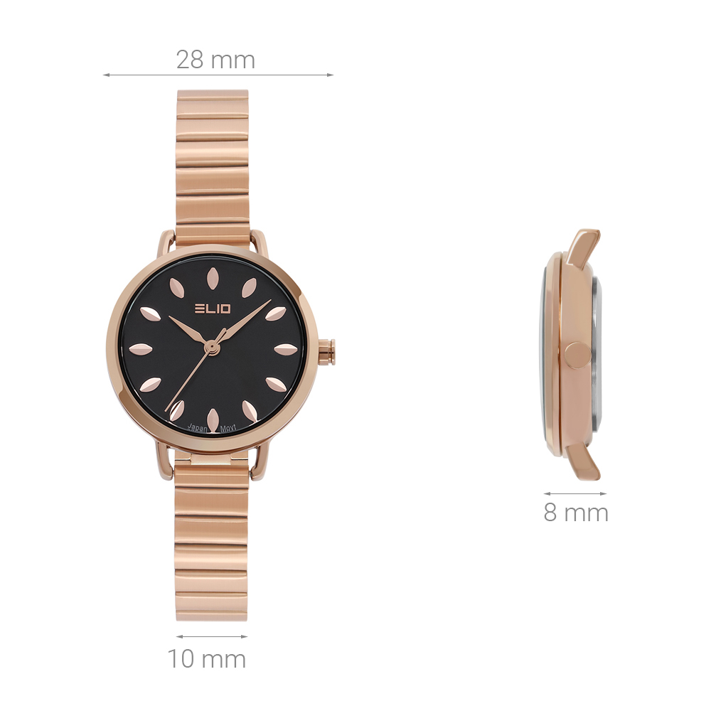 Đồng hồ ELIO Flower 28 mm Nữ ES111-01 Màu Vàng Hồng
