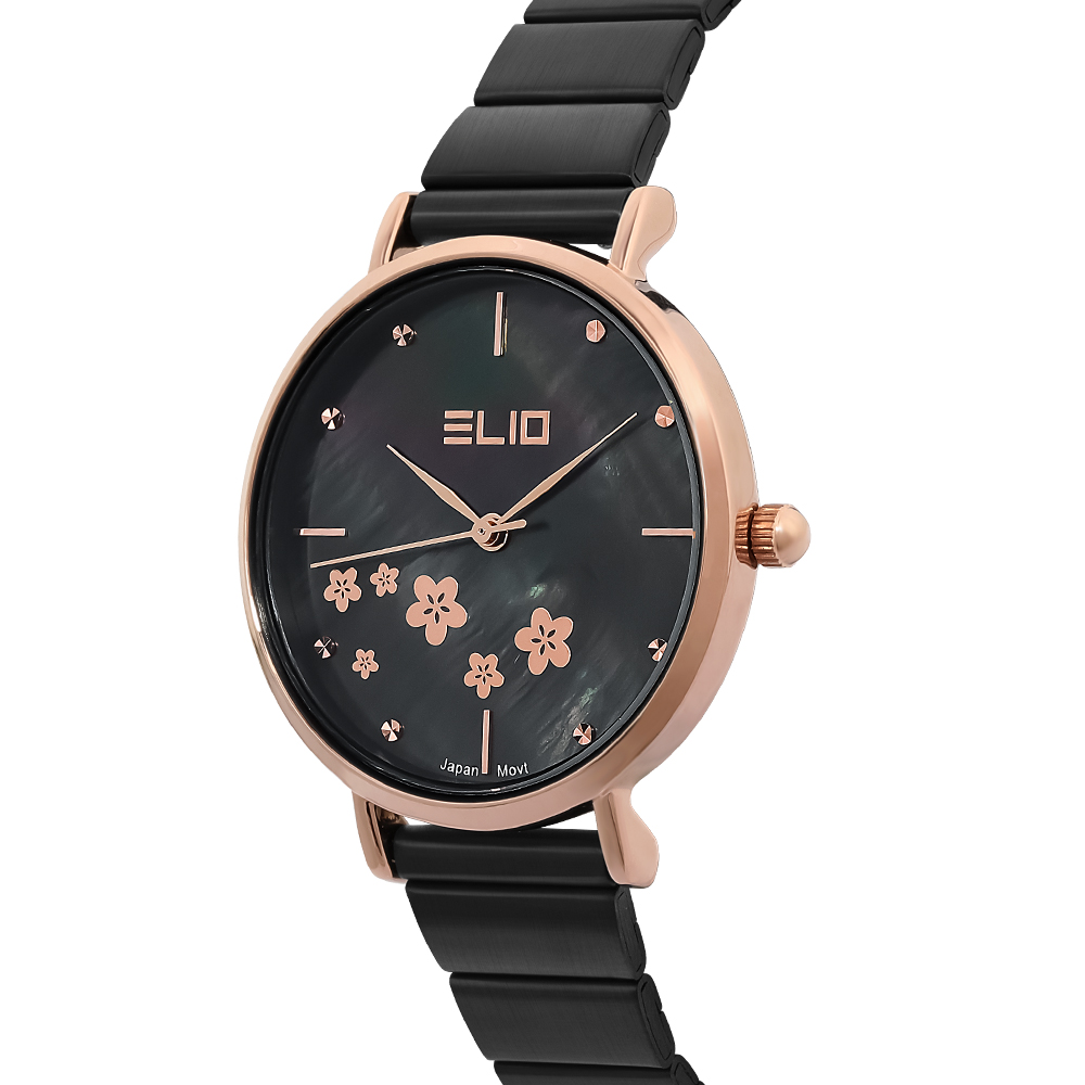 Đồng hồ ELIO Flower 33 mm Nữ ES112-01 Màu Đen