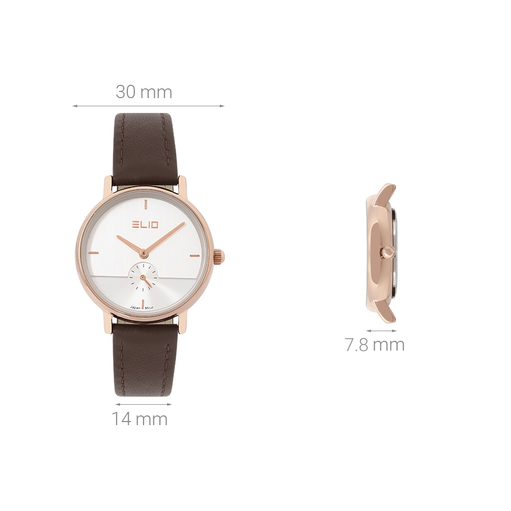 Đồng hồ ELIO 30 mm Nữ EL095-03 Màu Nâu