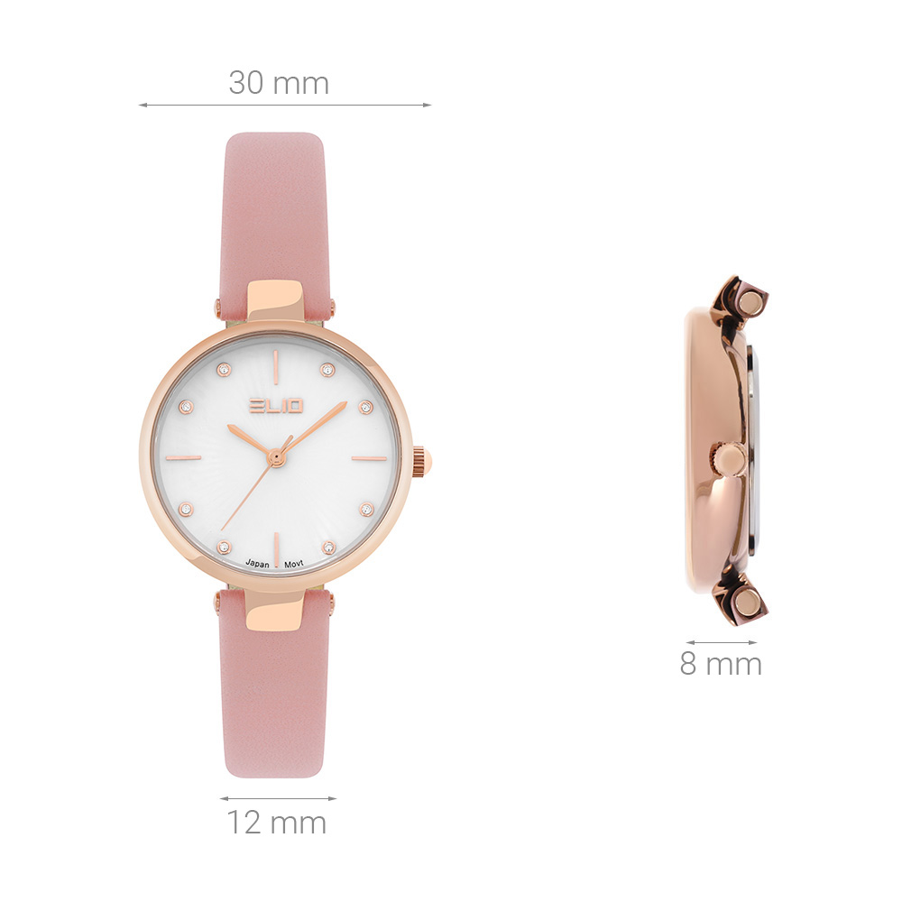 Đồng hồ ELIO 30 mm Nữ EL097-02 Màu Hồng