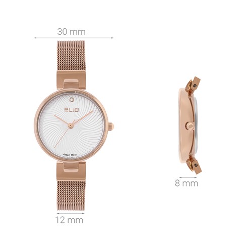 Đồng hồ ELIO Nàng Thơ 30 mm Nữ ES115-01 Màu Vàng Hồng