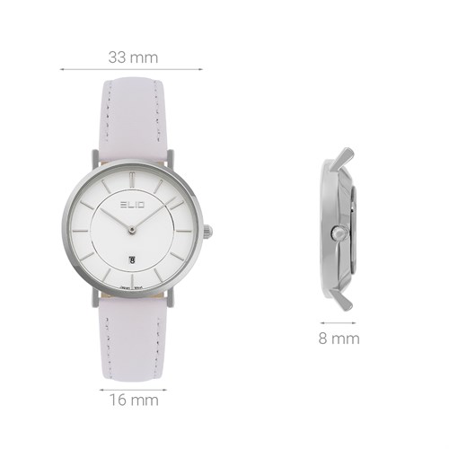 Đồng hồ ELIO 33 mm Nữ EL100-01 Màu Trắng