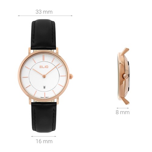 Đồng hồ ELIO 33 mm Nữ EL100-02 Màu Đen