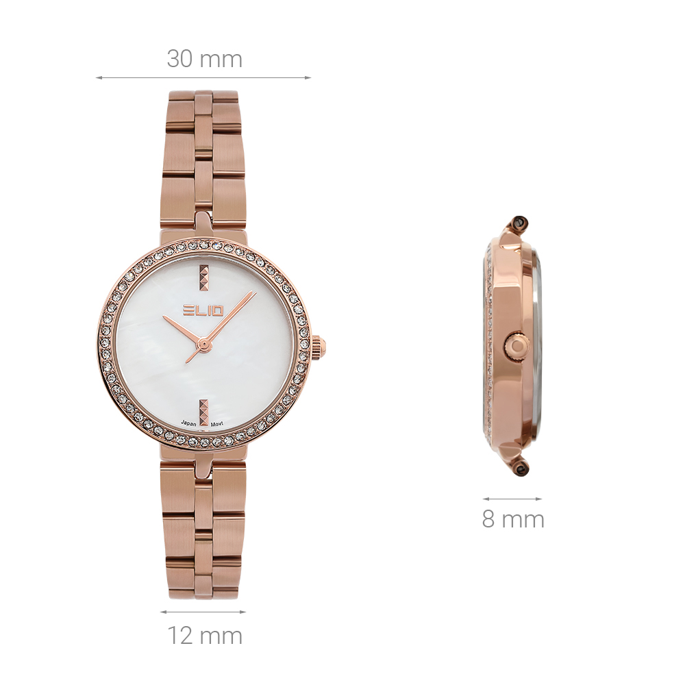 Đồng hồ ELIO 30 mm Nữ ES117-01 Màu Vàng Hồng