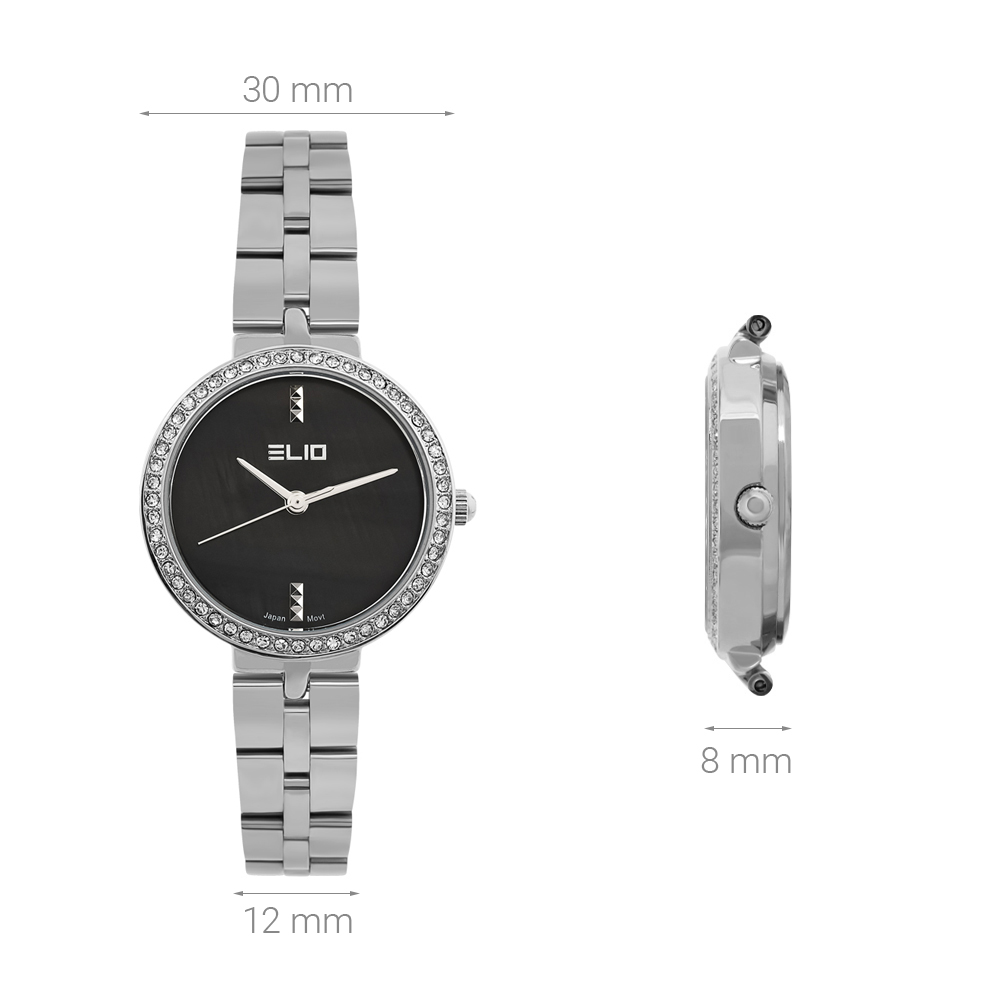 Đồng hồ ELIO 30 mm Nữ ES117-02 Màu Bạc