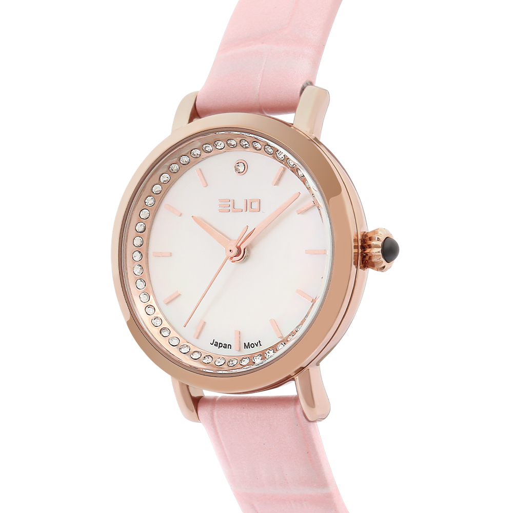 Đồng hồ ELIO 28 mm Nữ EL103-01 Màu Hồng