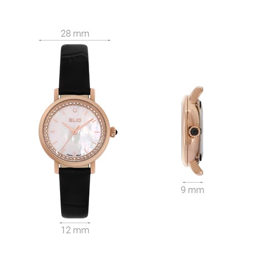 Đồng hồ ELIO 28 mm Nữ EL103-02 Màu Đen