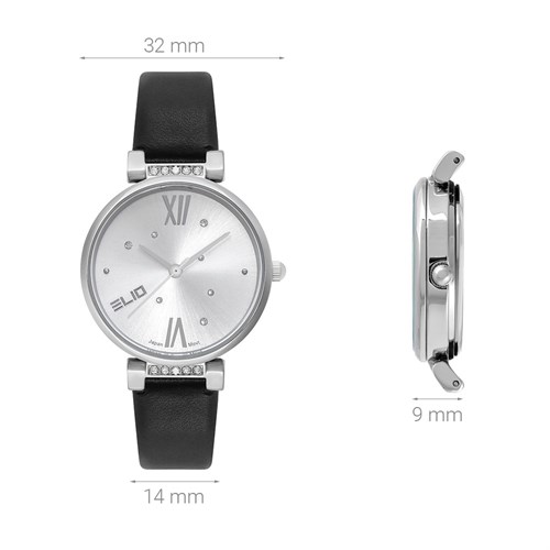 Đồng hồ ELIO 32 mm Nữ EL104-01 Màu Đen