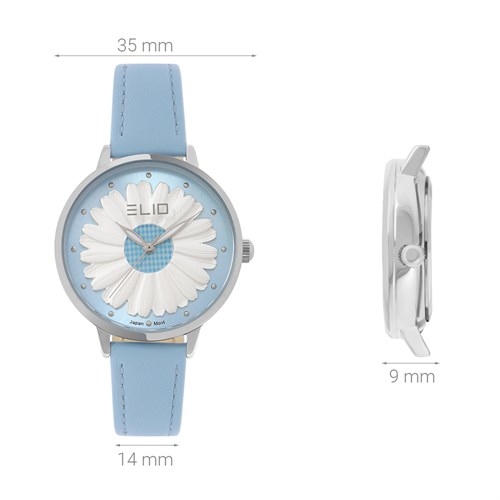 Đồng hồ ELIO Flower 35 mm Nữ EL105-01 Màu Xanh Dương