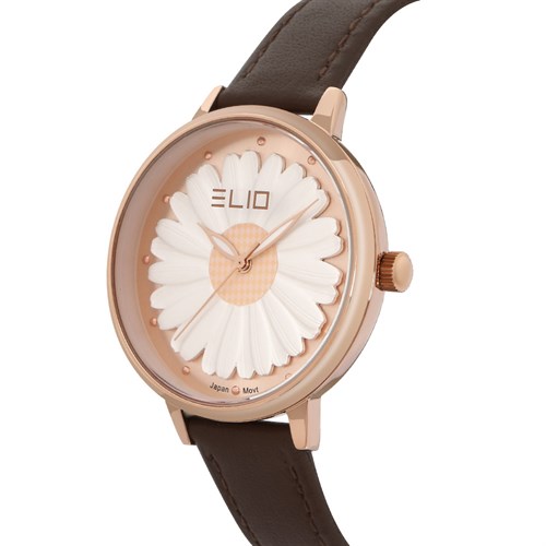Đồng hồ ELIO Flower 35 mm Nữ EL105-02 Màu Nâu
