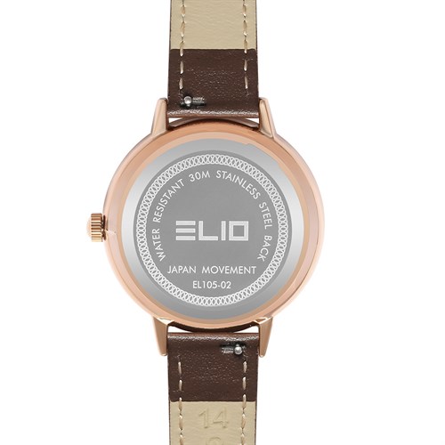 Đồng hồ ELIO Flower 35 mm Nữ EL105-02 Màu Nâu