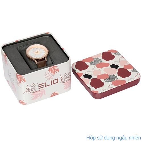 Đồng hồ ELIO Flower 35 mm Nữ EL105-02 Màu Nâu