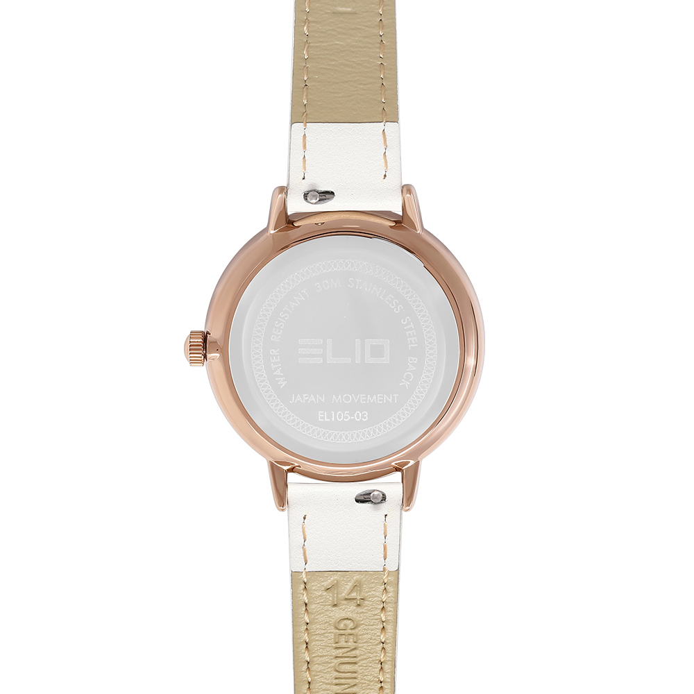Đồng hồ ELIO Flower 35 mm Nữ EL105-03 Màu Trắng