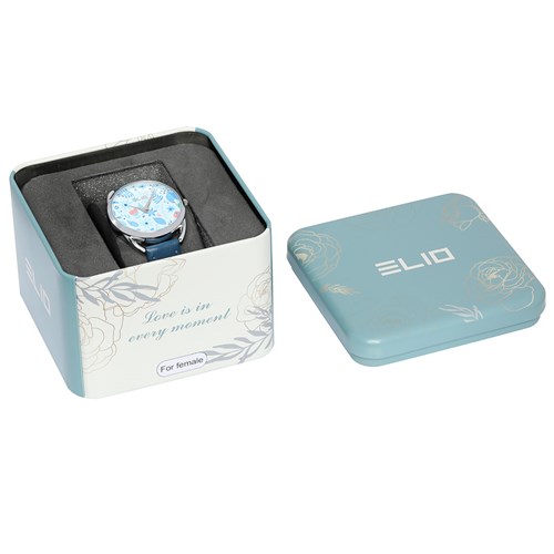 Đồng hồ ELIO Flower 32 mm Nữ EL108-01 Màu Xanh Dương