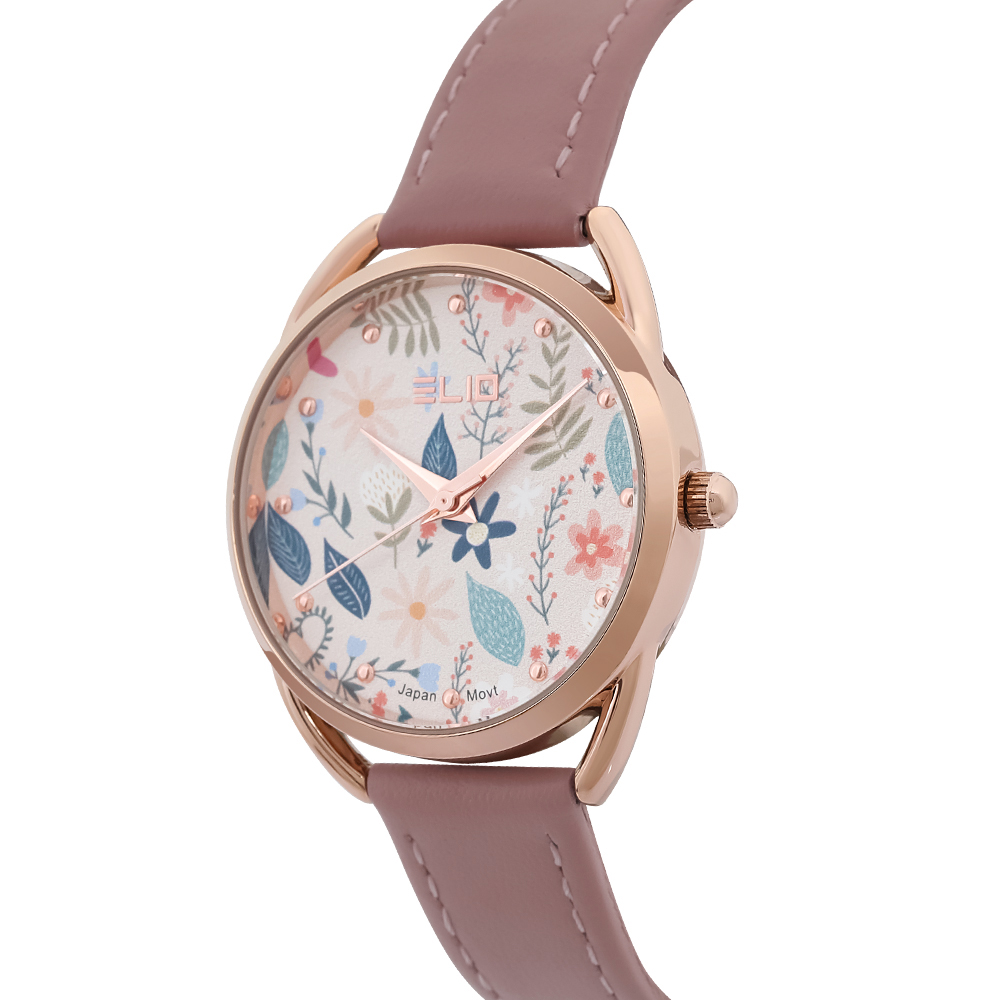 Đồng hồ ELIO Flower 32 mm Nữ EL108-02 Màu Hồng