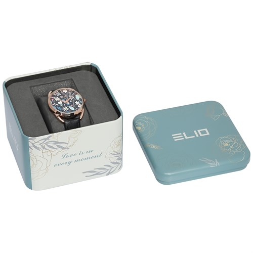 Đồng hồ ELIO Flower 32 mm Nữ EL108-03 Màu Đen