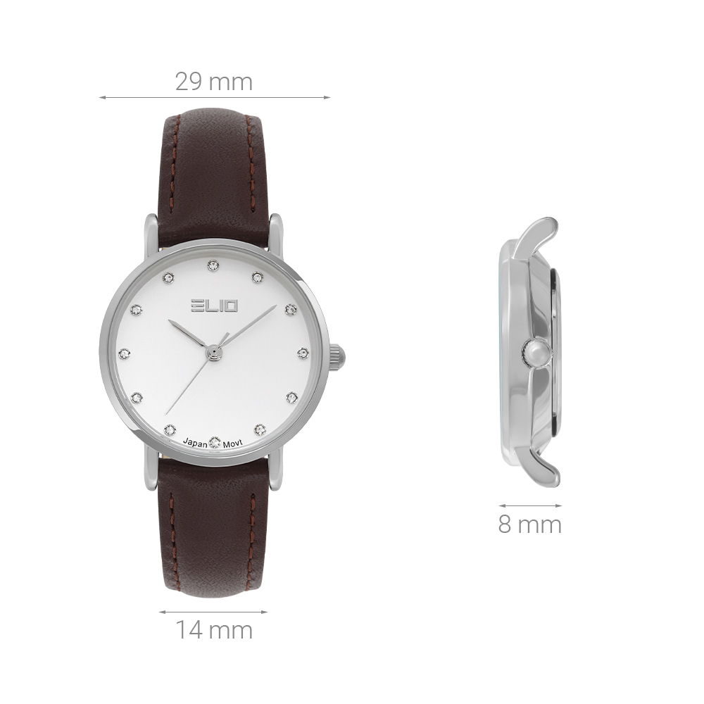 Đồng hồ ELIO 29 mm Nữ EL111-02 Màu Nâu