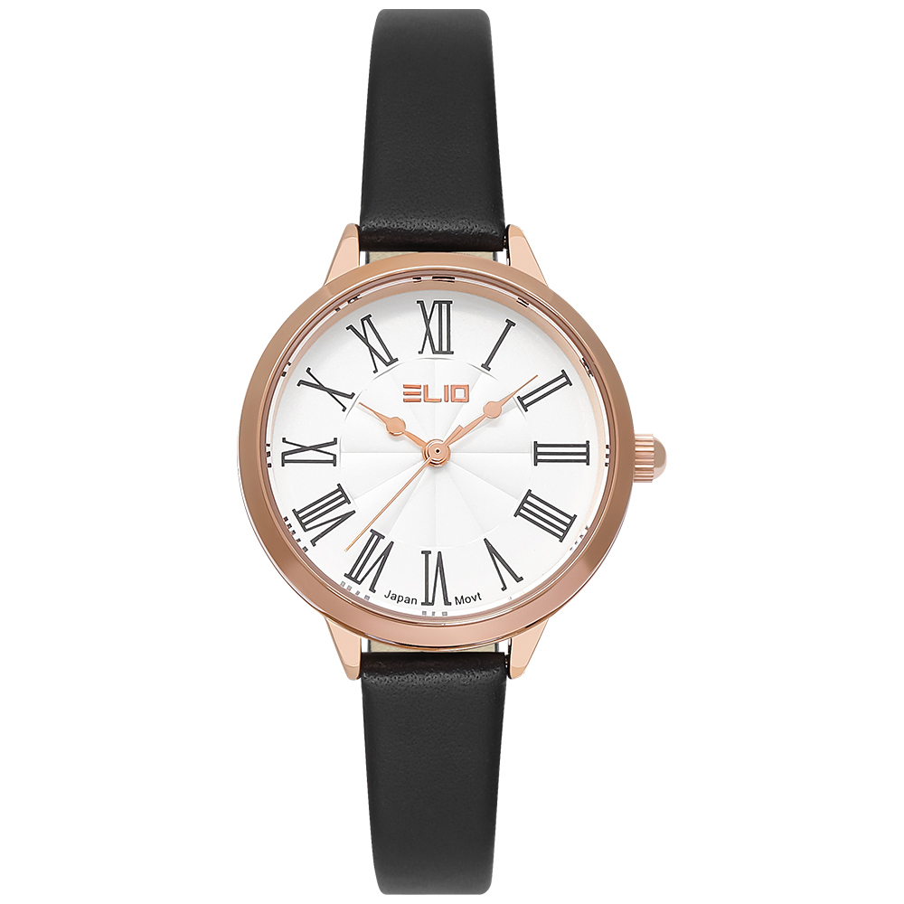 Đồng hồ ELIO 28 mm Nữ EL112-01 Màu Đen