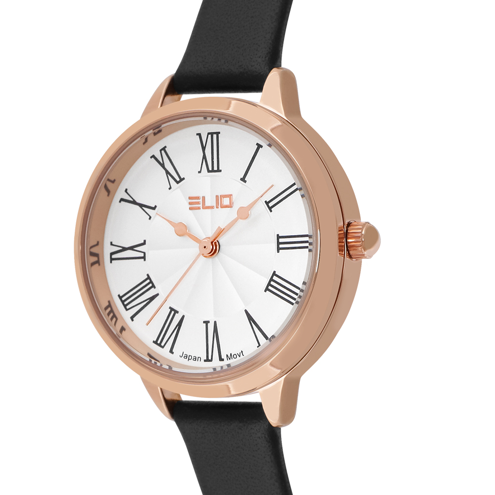 Đồng hồ ELIO 28 mm Nữ EL112-01 Màu Đen