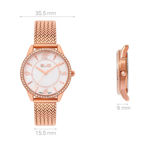 Đồng hồ ELIO 35.5 mm Nữ ES123-02 Màu Vàng Hồng