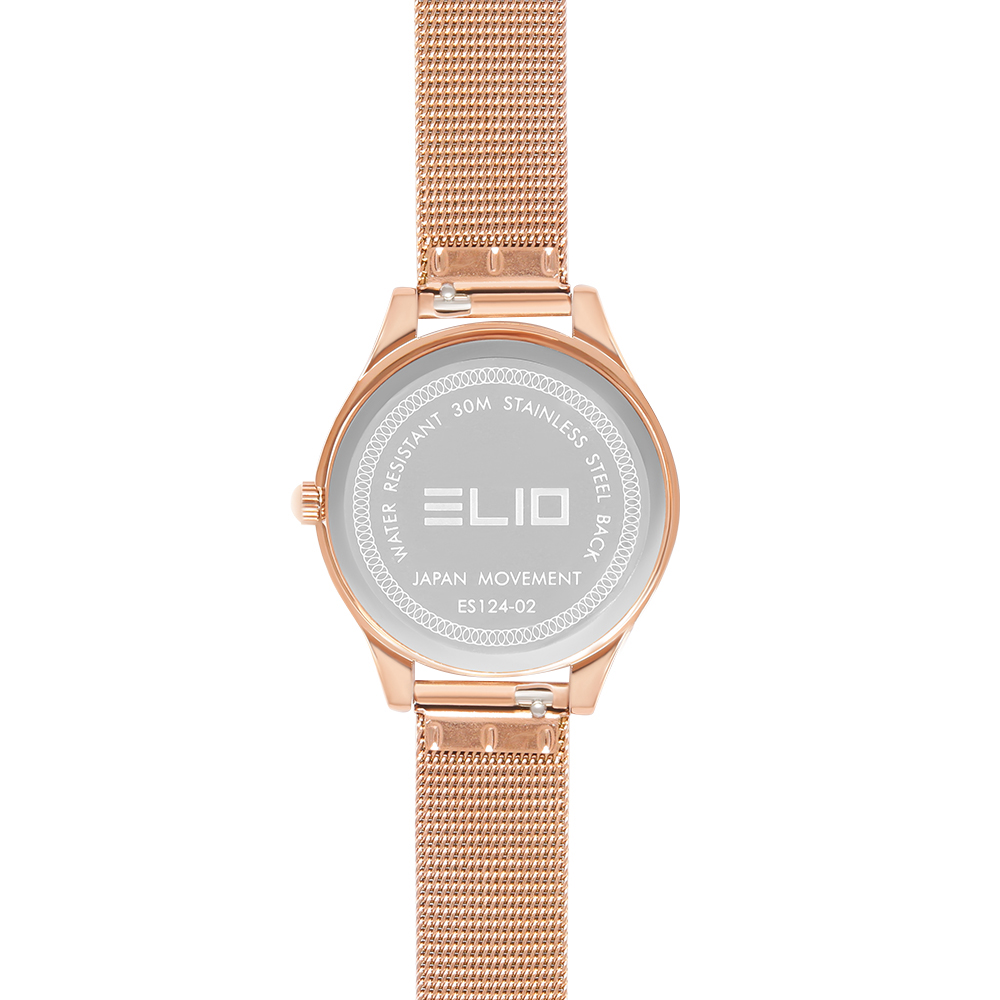 Đồng hồ ELIO Flower 33 mm Nữ ES124-02 Màu Vàng Hồng