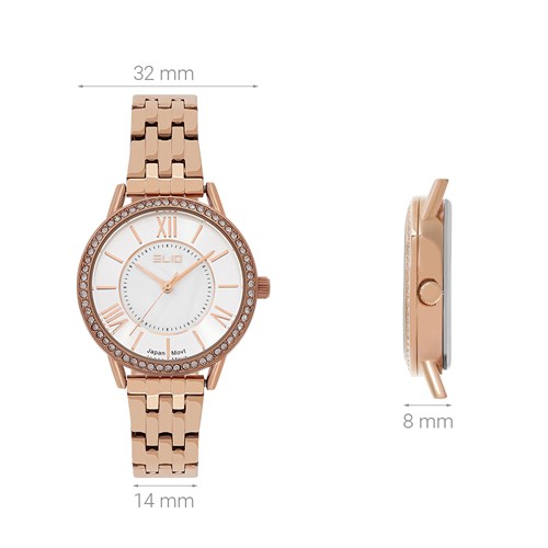 Đồng hồ ELIO Nàng Thơ 32 mm Nữ ES125-02 Màu Vàng Hồng