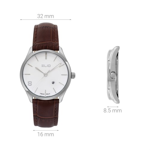 Đồng hồ ELIO 32 mm Nữ EL114-01 Màu Nâu