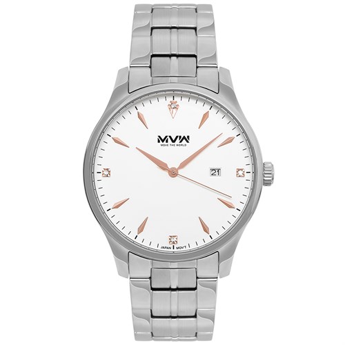 Đồng hồ MVW 40 mm Nam MS076-01 Màu Bạc