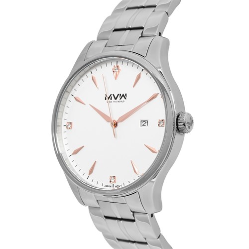 Đồng hồ MVW 40 mm Nam MS076-01 Màu Bạc