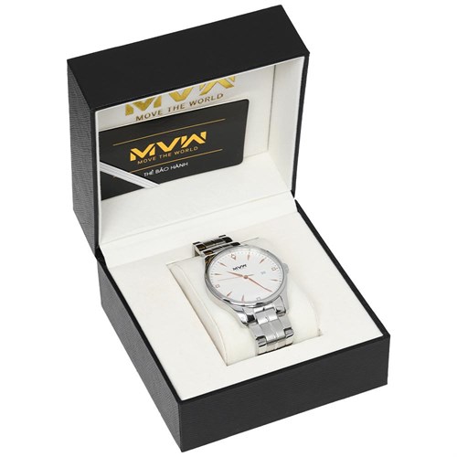 Đồng hồ MVW 40 mm Nam MS076-01 Màu Bạc