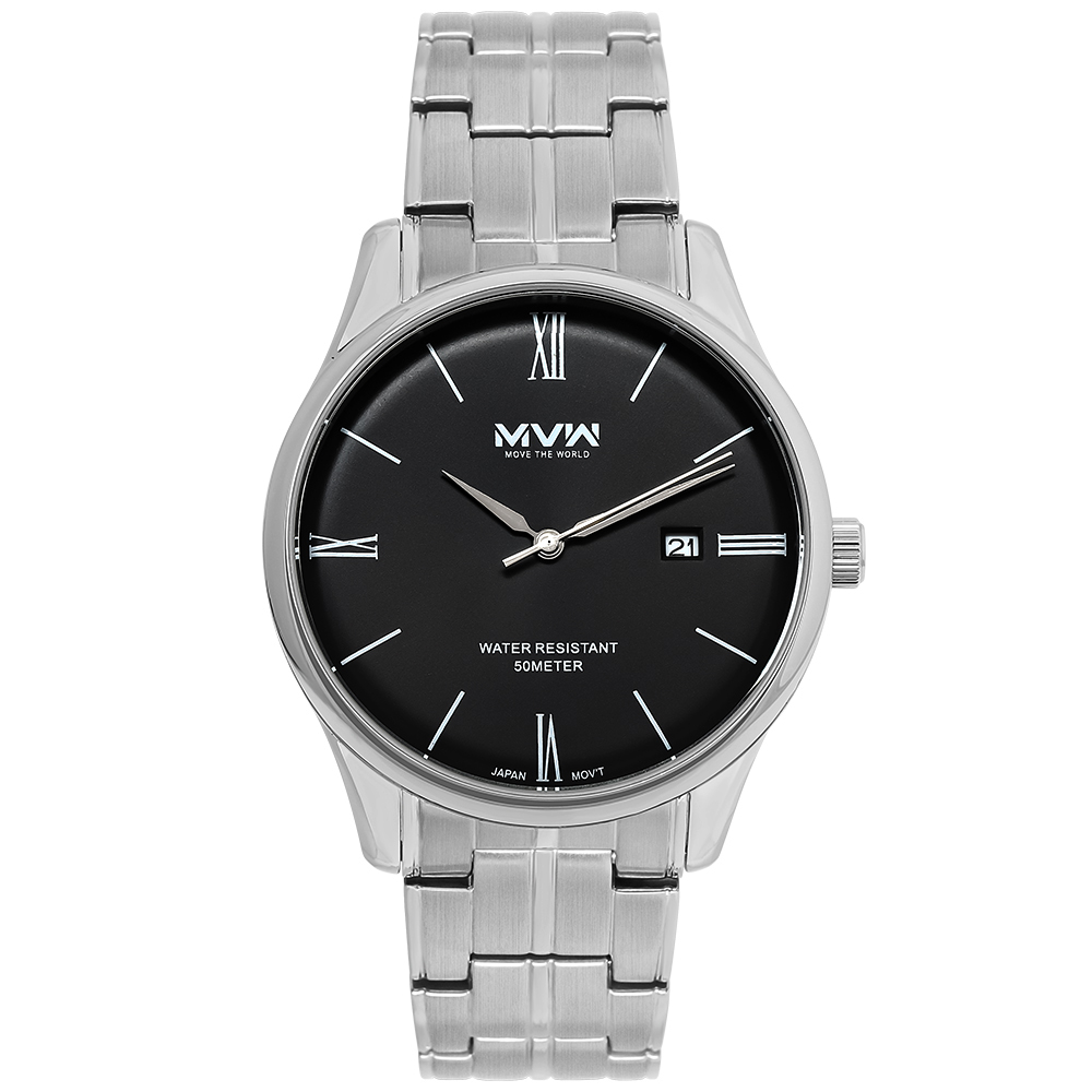Đồng hồ MVW 39.6mm Nam MS078-01 Màu Bạc