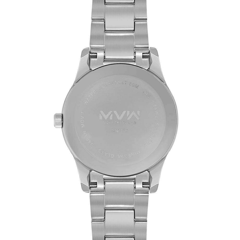 Đồng hồ MVW 39.6mm Nam MS078-01 Màu Bạc