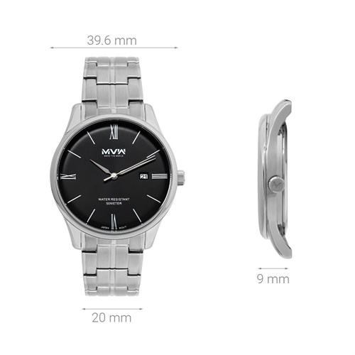Đồng hồ MVW 39.6mm Nam MS078-01 Màu Bạc