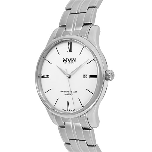 Đồng hồ MVW 39.6mm Nam MS078-02 Màu Bạc