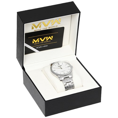 Đồng hồ MVW 39.6mm Nam MS078-02 Màu Bạc
