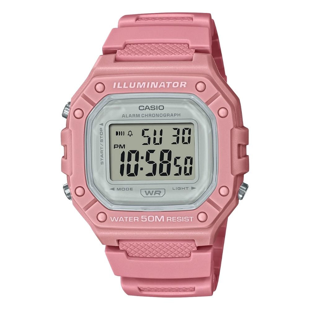 Đồng hồ CASIO Timeless 43 mm Unisex W-218HC-4AVDF Màu Hồng