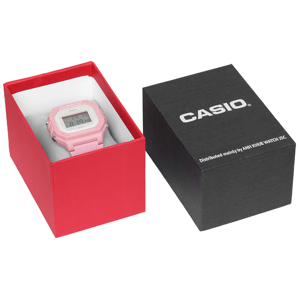 Đồng hồ CASIO Timeless 43 mm Unisex W-218HC-4AVDF Màu Hồng