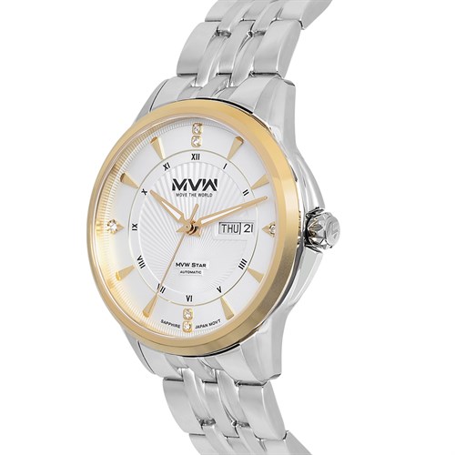 Đồng hồ MVW Star 41 mm Nam MSA001-02 Màu Bạc