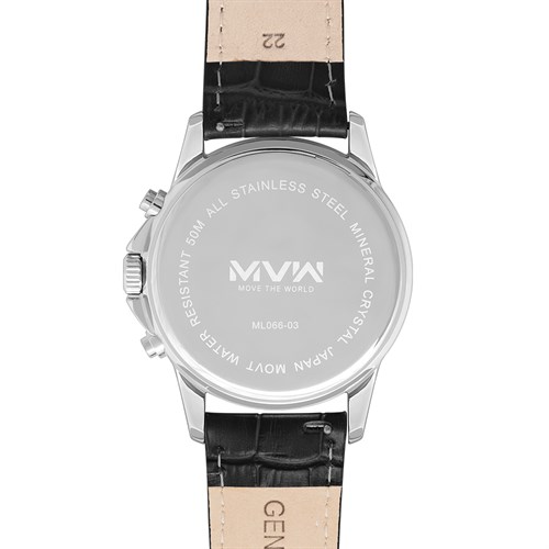 Đồng hồ MVW Sport 42 mm Nam ML066-03 Màu Đen
