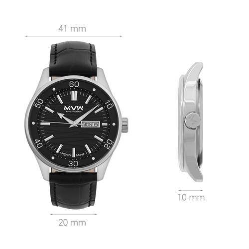 Đồng hồ MVW 41 mm Nam ML068-01 Màu Đen